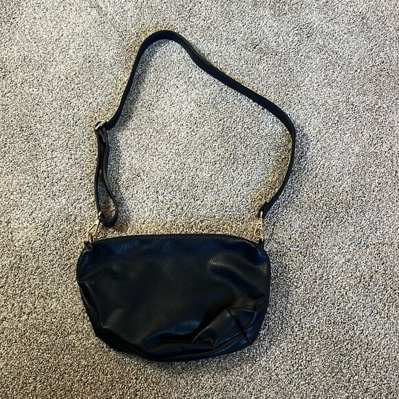 None Handbags - Navy Blue Brandless Plain Crossbody Purse w/ Adjustable Strap